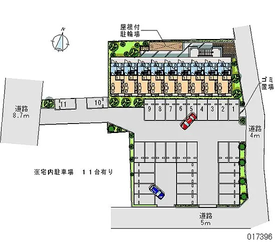 ★手数料０円★草加市青柳　月極駐車場（LP）